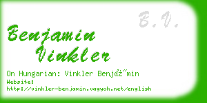 benjamin vinkler business card